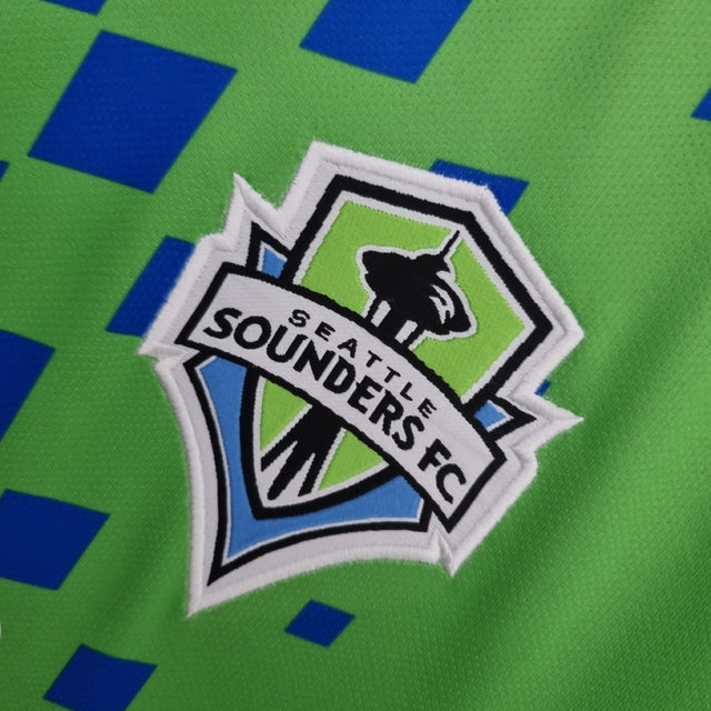 Camisa Seattle Sounders I 22/23 - Torcedor Adidas Masculina - Verde com detalhes em branco e azul