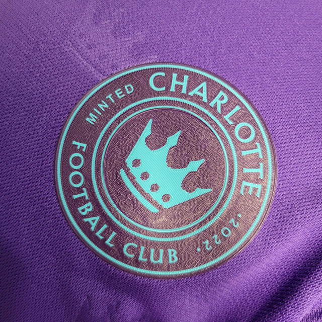 Camisa Charlotte FC II 23/24 - Jogador Adidas Masculina - Roxa com detalhes em azul e rosa
