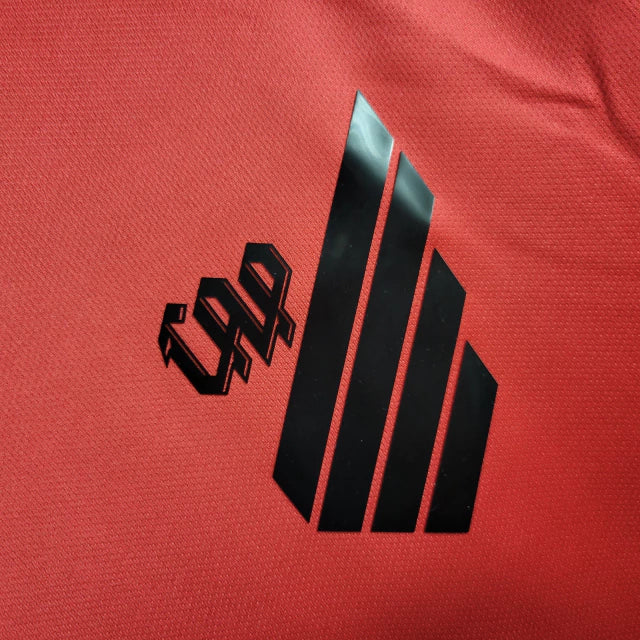 Camisa Athletico Paranaense I 23/24 manga longa - Torcedor Umbro Masculina - Vermelha com detalhes em preto