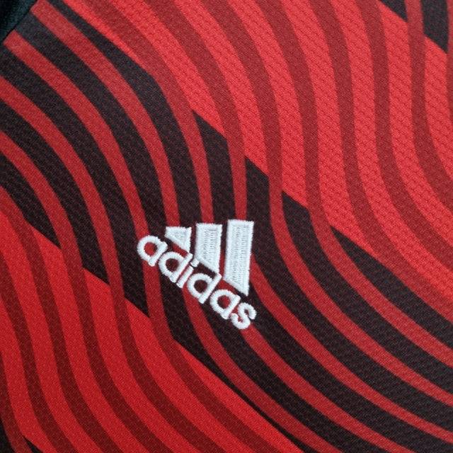 Camisa Flamengo I 22/23 Torcedor Adidas Feminina - Preto e Vermelho