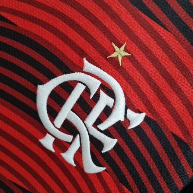 Camisa Flamengo I 22/23 Torcedor Adidas Masculina - Preto e Vermelho