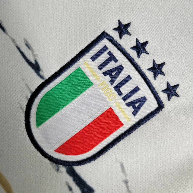 Camisa Seleção da Itália I 23/24 manga longa - Torcedor Puma Masculina - Branca