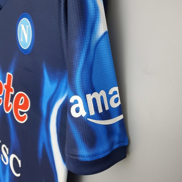 Camisa Napoli Flames Kit 22/23 - Torcedor EA7 Masculina - Azul