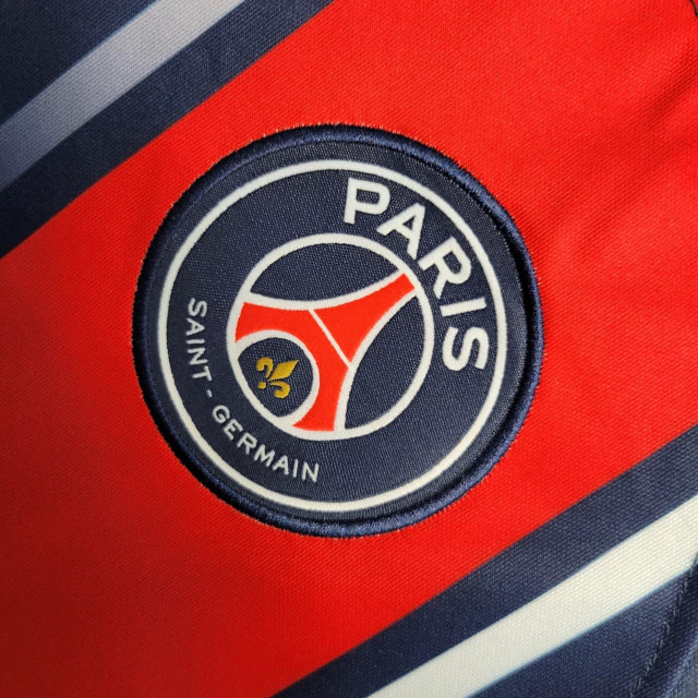 Camisa Paris Saint-Germain I 23/24 manga longa - Torcedor Nike Masculina - Azul com detalhes em vermelho