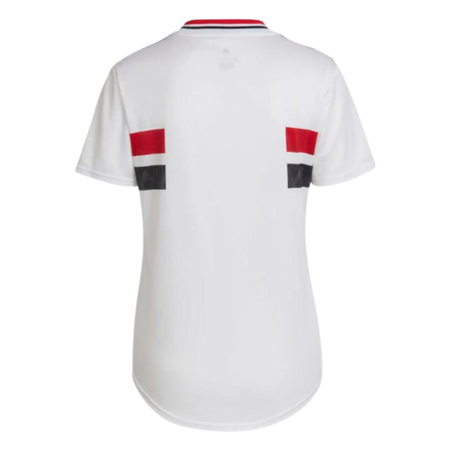 Camisa São Paulo I 22/23 Torcedor Adidas Feminina - Branco e Vermelho