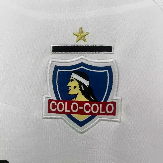 Camisa Colo Colo do Chile I 25/26 - Torcedor Adidas Masculina - Branca com detalhes em preto