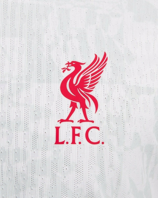 Camisa Liverpool III 24/25 - Torcedor Nike Masculina - Branca com detalhes em vermelho e cinza