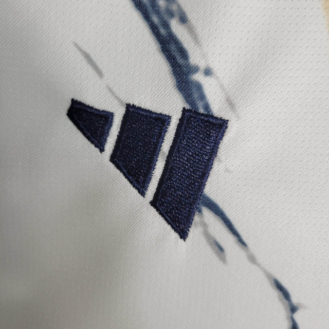 Camisa Seleção da Itália II 23/24 - Torcedor Adidas Feminina - Branca com detalhes em azul