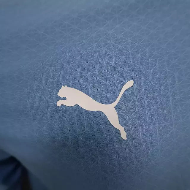 Camisa Manchester City I manga longa 24/25 - Jogador Puma Masculina - Azul