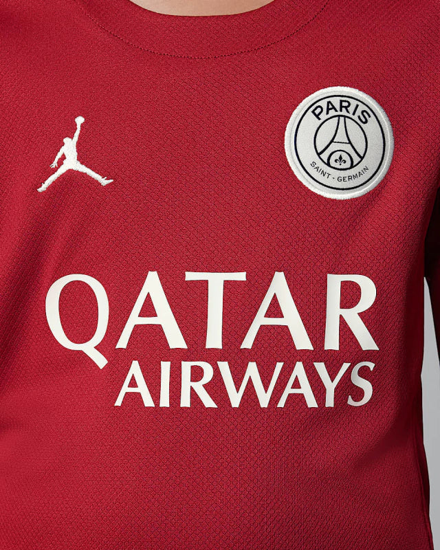 Camisa Paris Saint-German Fourth 25/26 manga longa - Torcedor Nike Masculina - Vermelha