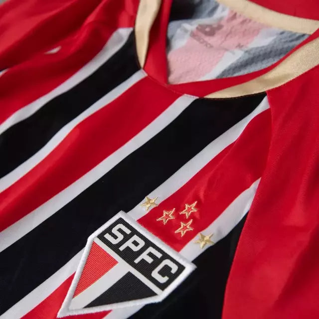 Camisa São Paulo II 25/26 - Torcedor New Balance Masculina - Vermelha e preta