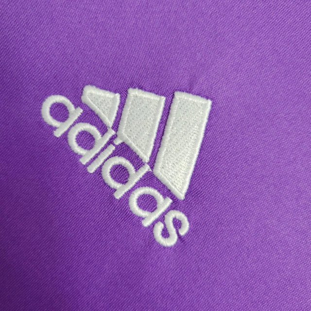 Camisa Retrô Real Madrid II 2017/2018 manga longa - Adidas Masculina - Roxa com detalhes em branca