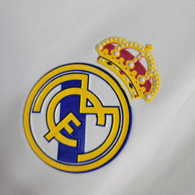 Camisa Retrô Real Madrid I 2011/2012 manga longa - Adidas Masculina - Branca com detalhes em dourado