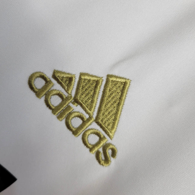 Camisa Retrô Real Madrid I 2011/2012 manga longa - Adidas Masculina - Branca com detalhes em dourado