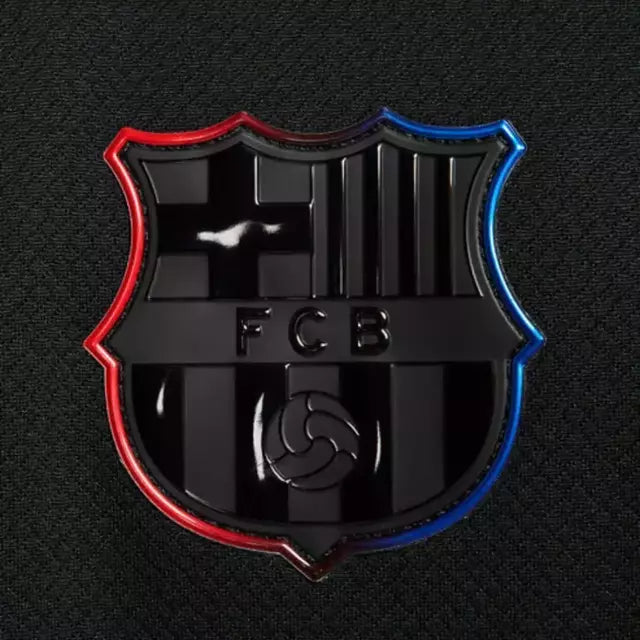 Camisa Barcelona II 24/25 - Torcedor Nike Feminina - Preta com detalhes em azul e vermelho