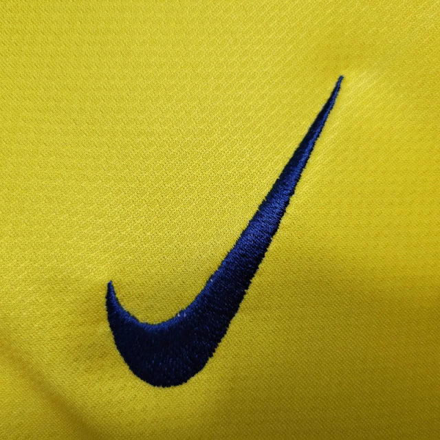 Camisa Retrô Barcelona II 08/09 manga longa - Masculina Nike - Amarela com detalhes em azul e vermelho