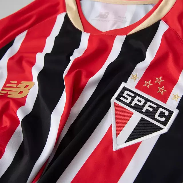 Camisa São Paulo II 25/26 manga longa - Torcedor New Balance Masculina - Vermelha e preta