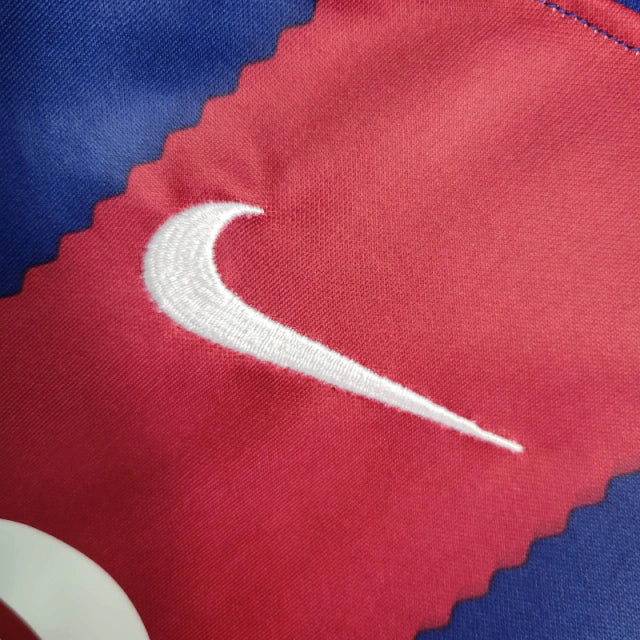 Camisa Barcelona I 23/24 manga longa - Torcedor Nike Masculina - Azul e vermelha
