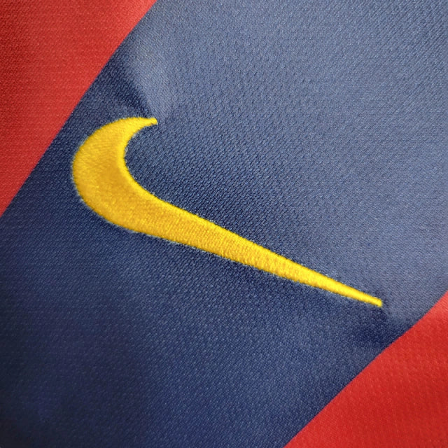 Camisa Retrô Barcelona I 2014/2015 manga longa - Nike Masculina - Azul e vermelha