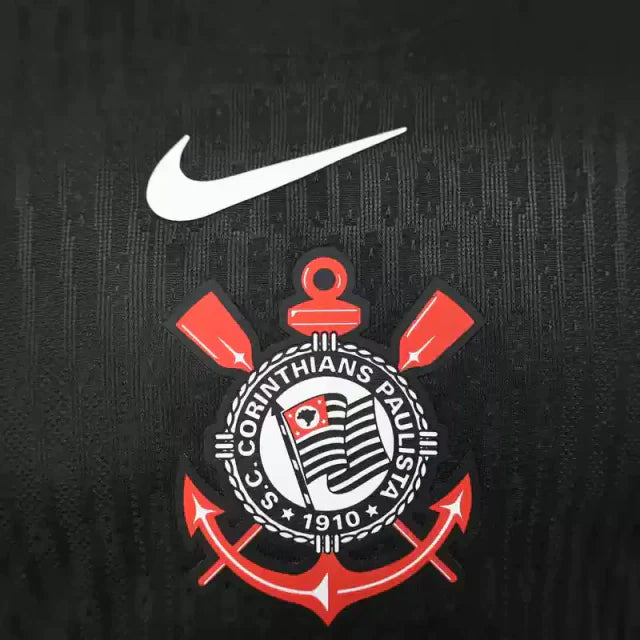 Camisa Corinthians II 25/26 manga longa - Jogador Nike Masculina - Preta e branca