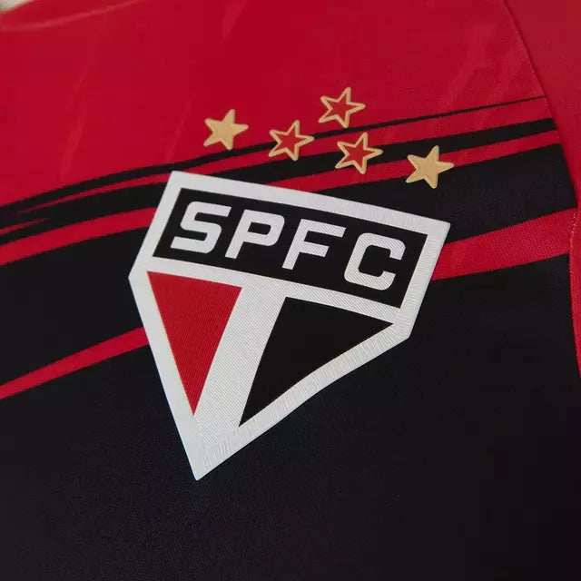 Camisa São Paulo Goleiro 25/26 - Torcedor New Balance Masculina - Vermelha com detalhes em preto e branco