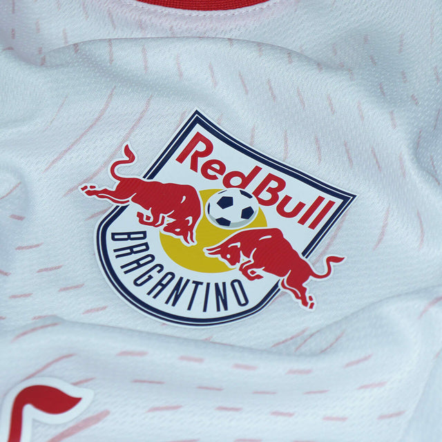 Camisa Red Bull Bragantino I 25/26 - Torcedor Puma Feminina - Branca com detalhes em vermelho