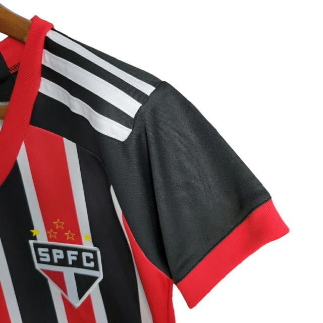 Camisa São Paulo II 23/24 - Torcedor Adidas Feminina - Vermelha e preta