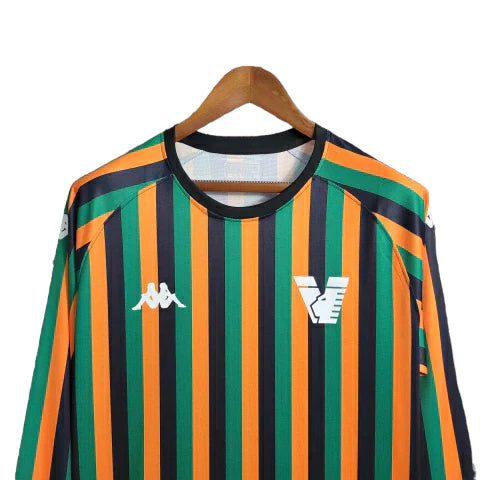 Camisa Venezia Treino 23/24 - Manga Longa - Torcedor Kappa Masculina - Verde e Laranja