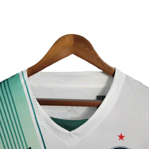 Camisa Palmeiras II 23/24 manga longa - Torcedor Puma Masculina - Branca com detalhes em verde