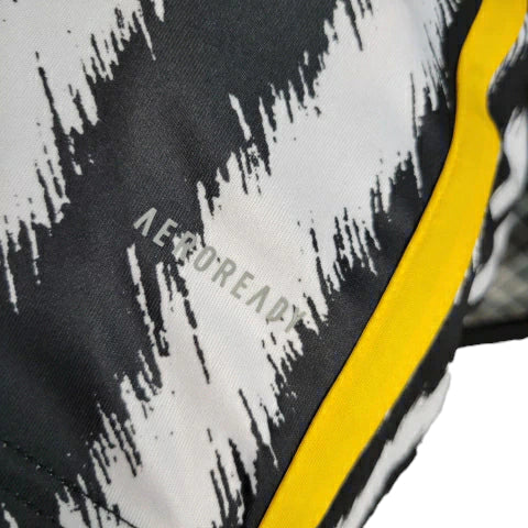 Camisa Juventus I 23/24 manga longa - Torcedor Adidas Masculina - Preta e branca