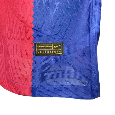 Camisa Barcelona I 23/24 - Manga Longa - Jogador Nike Masculina - Azul e Grená