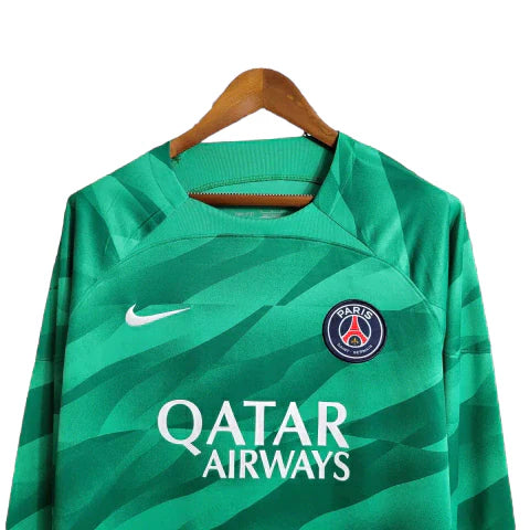 Camisa Paris Saint-Germain Goleiro 23/24 manga longa - Torcedor Nike Masculina - Verde