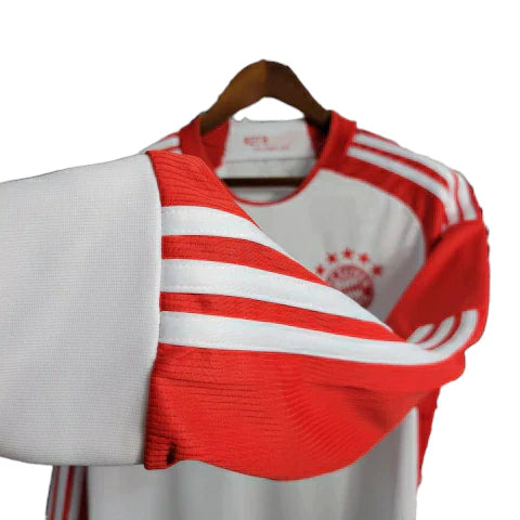 Camisa Bayern de Munique I 23/24 manga longa - Torcedor Adidas Masculina - Vermelha e branca