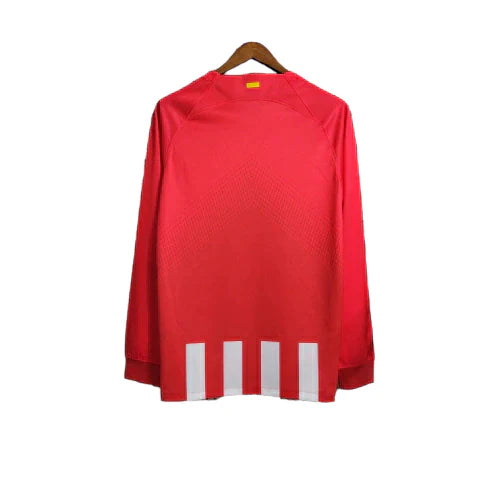 Camisa Atlético de Madrid I 23/24 manga longa - Torcedor Nike Masculina - Vermelha e branca
