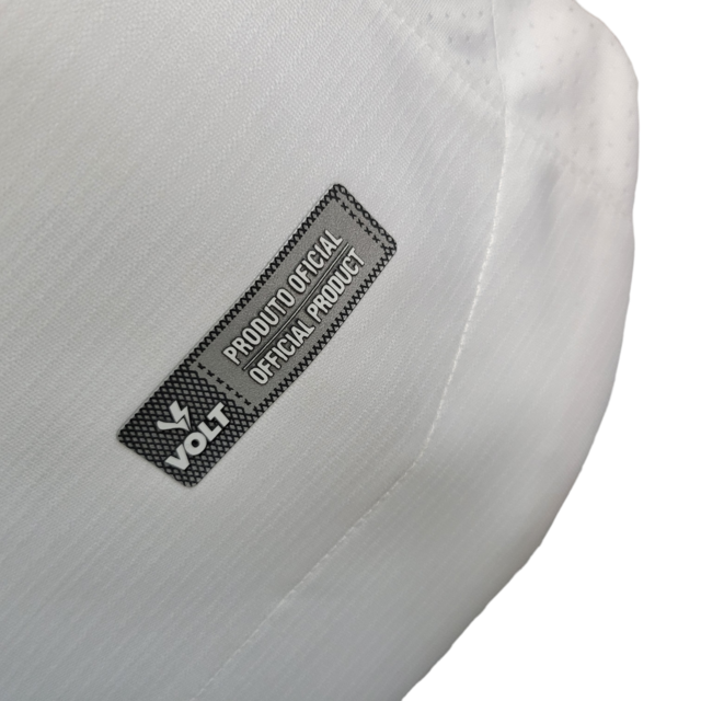 Camisa Santa Cruz II 23/24 - Torcedor Volt Feminina - Branca com detalhes em preto vermelho