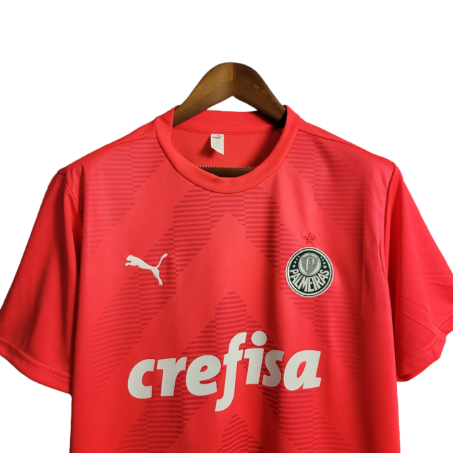 Camisa Palmeiras Goleiro 22/23 Torcedor Puma Masculina - Laranja com detalhes em branco
