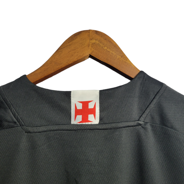 Camisa Vasco da Gama III 21/22 Kappa Torcedor Masculina - Preta com detalhes em branco