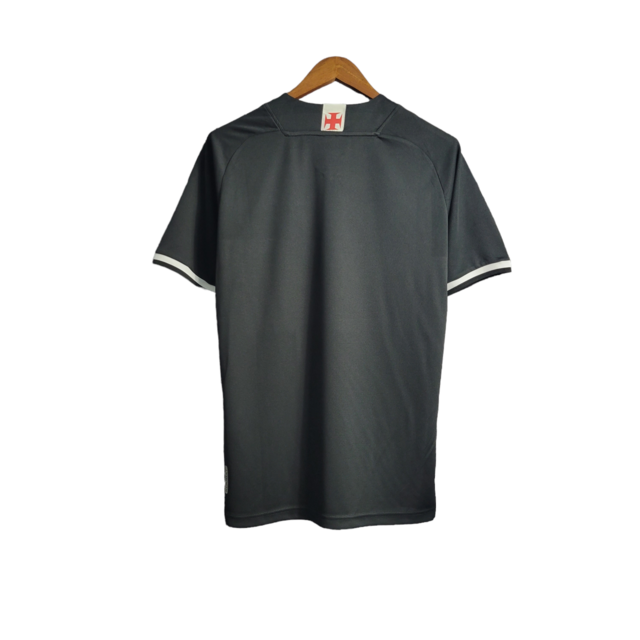 Camisa Vasco da Gama III 21/22 Kappa Torcedor Masculina - Preta com detalhes em branco