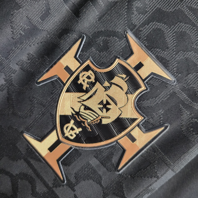 Camisa Vasco da Gama III Edição especial 22/23 - Torcedor Kappa Feminina - Preta com detalhes em dourado