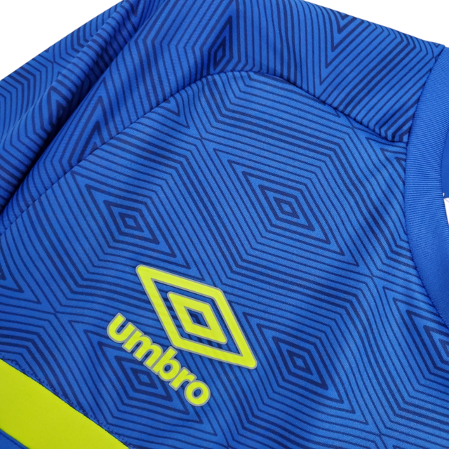 Camisa Grêmio Treino 21/22 - Torcedor Umbro Masculina - Azul com detalhes em amarelo e branco