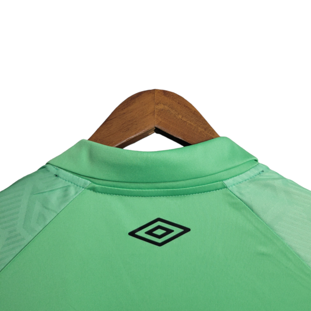 Camisa Grêmio Goleiro 23/24 - Torcedor Umbro Masculina - Verde com detalhes em preto e branco