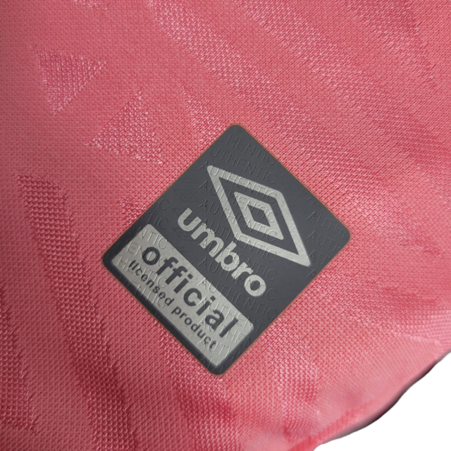 Camisa Grêmio Edição especial 22/23 - Torcedor Umbro Masculina - Rosa com detalhes em preto e azul