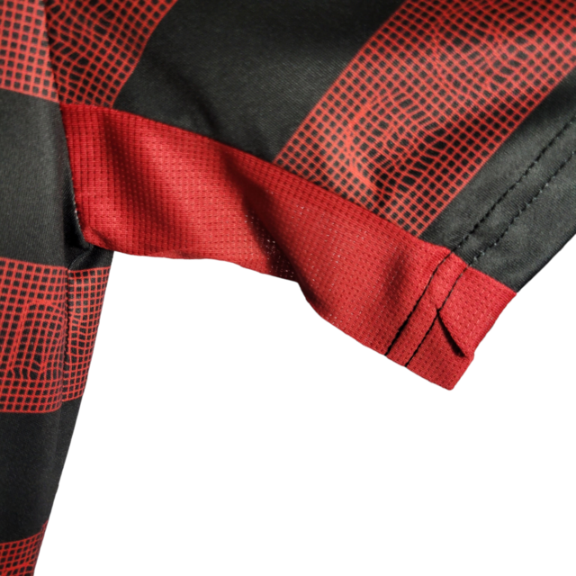 Camisa Flamengo I 19/20 Torcedor Masculina - Vermelha e preta com os detalhes em branco