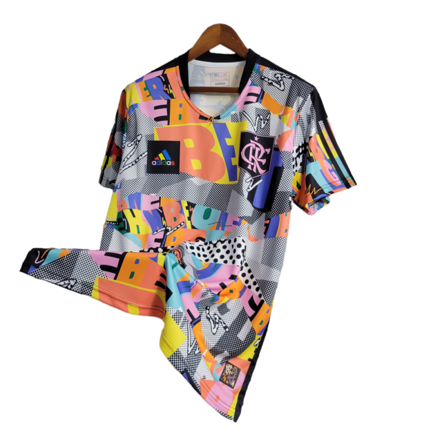 Camisa Flamengo Edição Especial 23/24 Torcedor Masculina - multicolorida com detalhes em branco