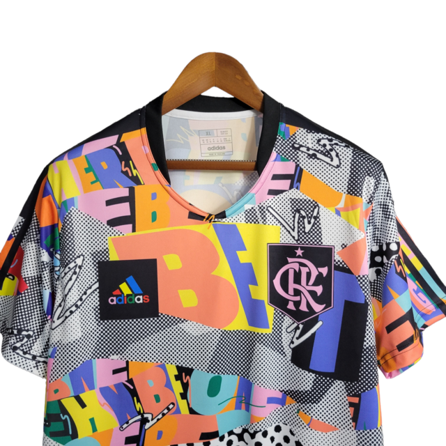 Camisa Flamengo Edição Especial 23/24 Torcedor Masculina - multicolorida com detalhes em branco