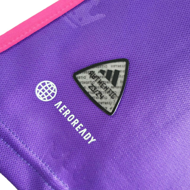 Camisa Charlotte FC II 23/24 - Jogador Adidas Masculina - Roxa com detalhes em azul e rosa