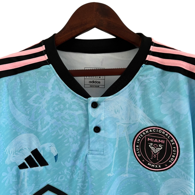 Camisa Inter Miami FC Edição Especial 23/24 - Torcedor Adidas Feminina - Azul com detalhes em preto