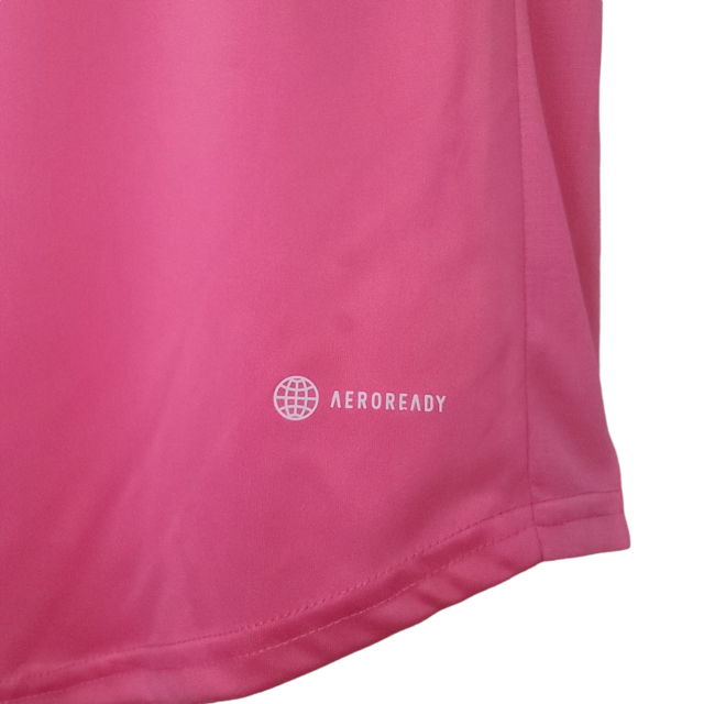 Camisa Internacional Edição Outubro Rosa 22/23 - Torcedor Adidas Feminina - Rosa com detalhes em branco