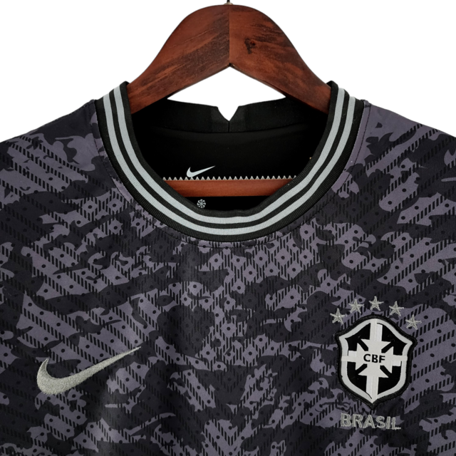 Camisa Seleção do Brasil Edição Especial 22/23 - Torcedor Nike Feminina - Preta com detalhes em cinza