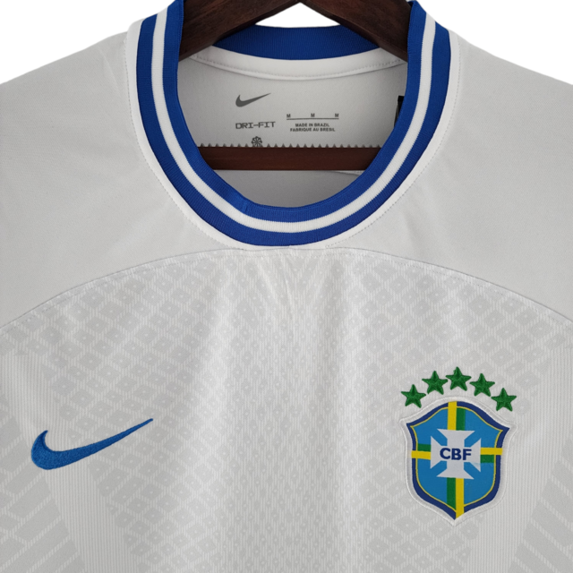 Camisa Seleção do Brasil Edição Especial 22/23 - Torcedor Nike Feminina - Branca com detalhes em azul